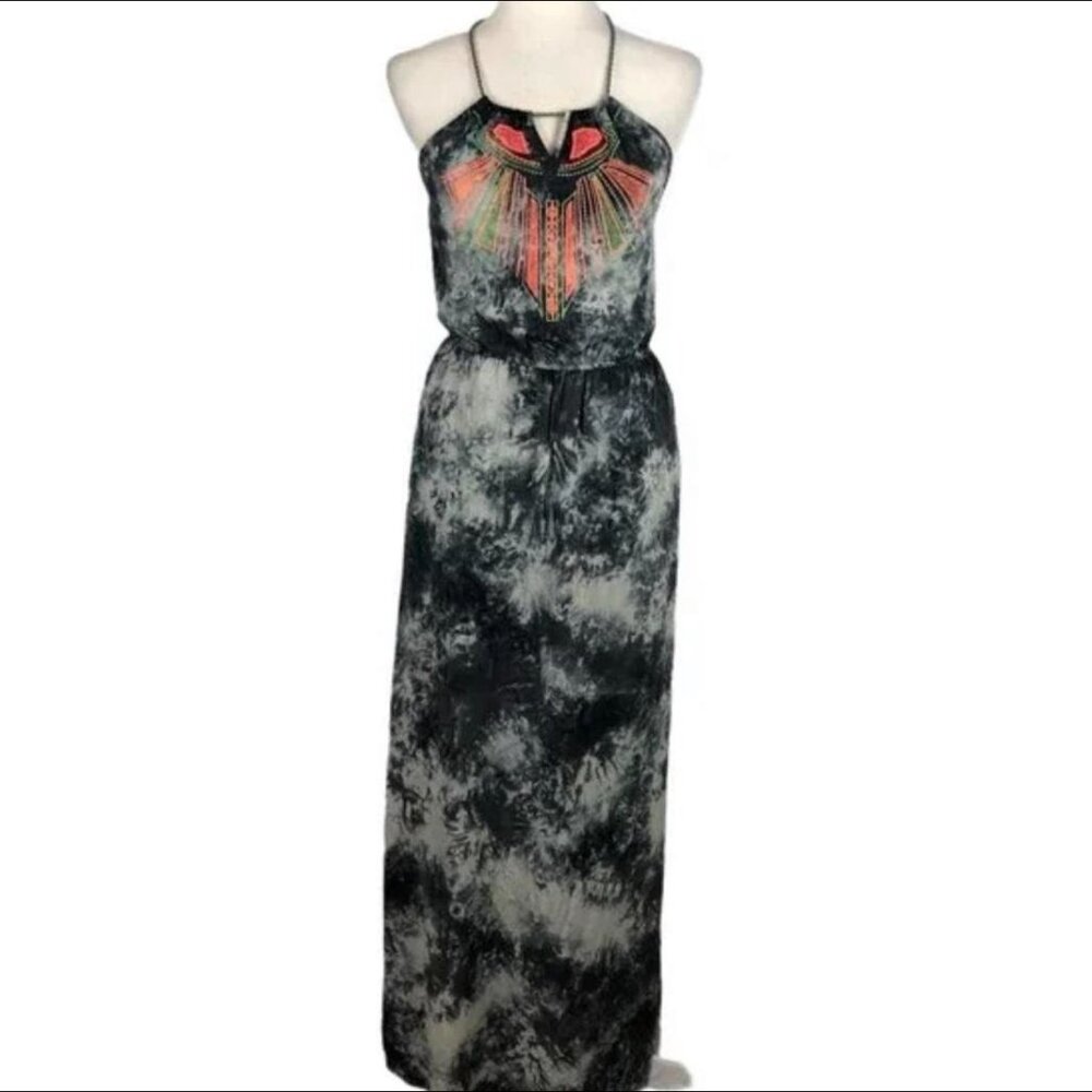 Anthropologie Flying Tomato tie dye halter dress, size L